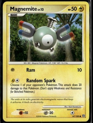 Magnemite 67/100 Common Stormfront LP Pokemon Card