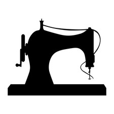 Antique Sewing Machine Sew Decal Sticker Black Die Cut Vinyl