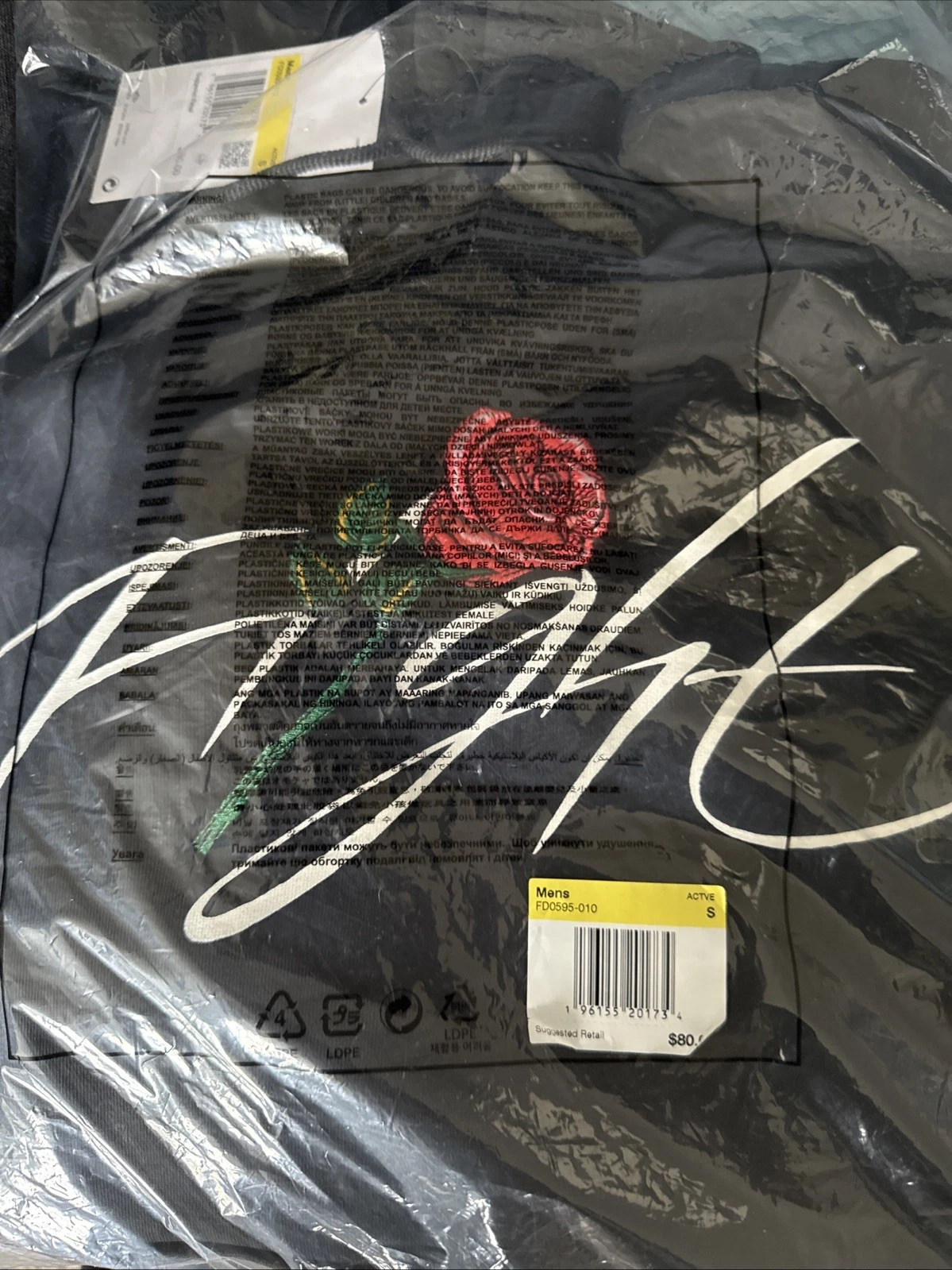 AUTHENTIC AIR JORDAN SORRY FOR YOUR LOSS TOUR 2 SIDE PRINT HOODIE S FD0595-010