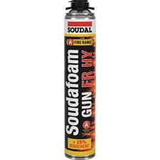 Mousse polyuréthane coupe-feu - Soudafoam Gun FR HY - 750 ml - 1 pièce SOUDAL