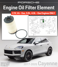 2017-2025 Genuine Porsche Cayenne Engine Oil Filter Element 9A7-198-405-00