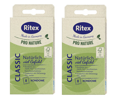 16 ( 2 x 8er ) Ritex Pro Nature Classic Kondome - Natürlich - Gefühlsecht