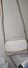 DKNY Beige/Cream Logo Zip Small Crossbody Bag...