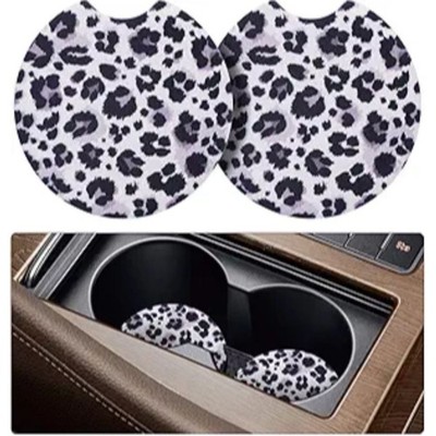 Car Cup Drink Holder Coaster, 2 Pack Car Coasters for Cup Holders, Pink