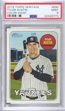 2018 Heritage High Number Color Swap Variation SP Tyler Austin PSA 9 MINT e6p