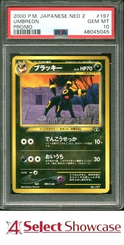 2000 POKEMON JAPANESE NEO 2 PROMO #197 UMBREON PSA 10