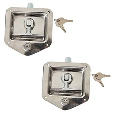 Buyers Products L8815 T-Handle Latch, 2 2 Count Stainless Steel Single Point