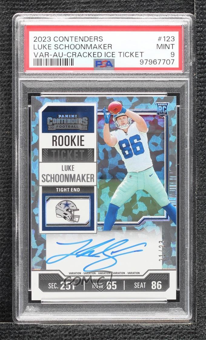 2023 Contenders Cracked Ice Ticket 21/23 Luke Schoonmaker Rookie Auto RC 3hd