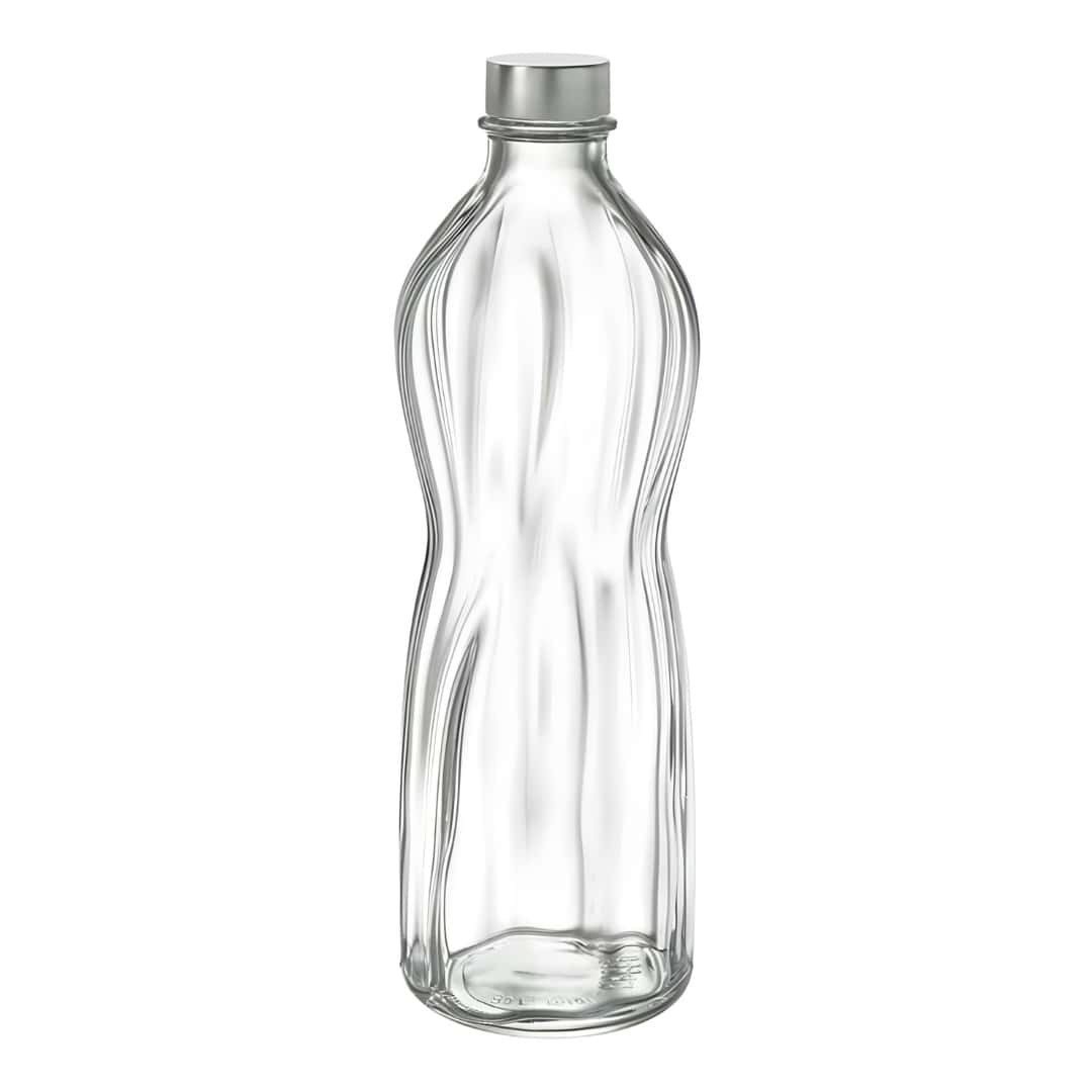 Bormioli Rocco Aqua Glass Water Bottle With Screw Cap 75cl Transparent