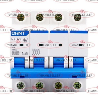 3Pcs CHINT Circuit Breaker 4Pole 400V AC Miniature Circuit Breaker NXB-63 4P C16
