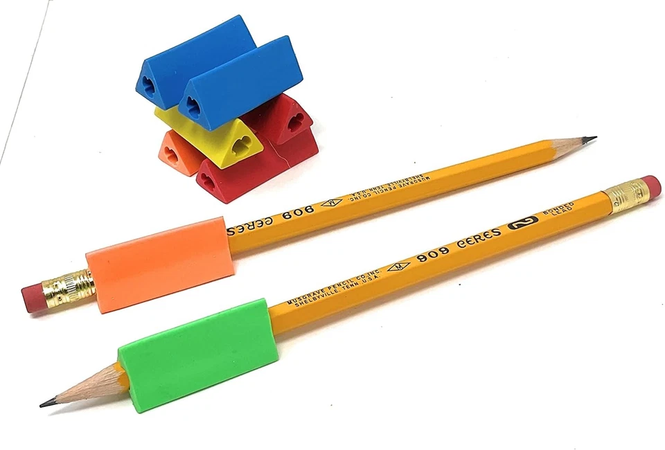 Empuñadura para lápiz triangular, colores surtidos (18 empuñaduras) Foto 3 de 4