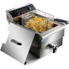 Adexa Electric Deep Fat Fryer With Drain 10 litre