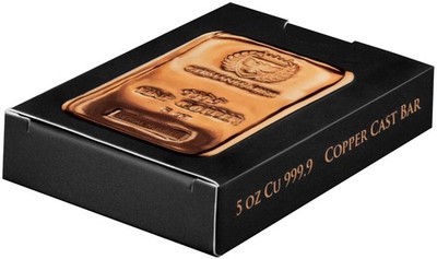 5 oz Germania Mint Copper Bar – 999.9 Fine Copper – Sealed w/ Box