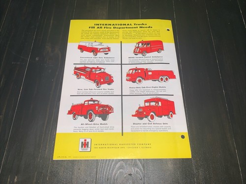 1957 International Harvester Fire Truck Chassis Sales Brochure 50 Years - Foto 5 di 5