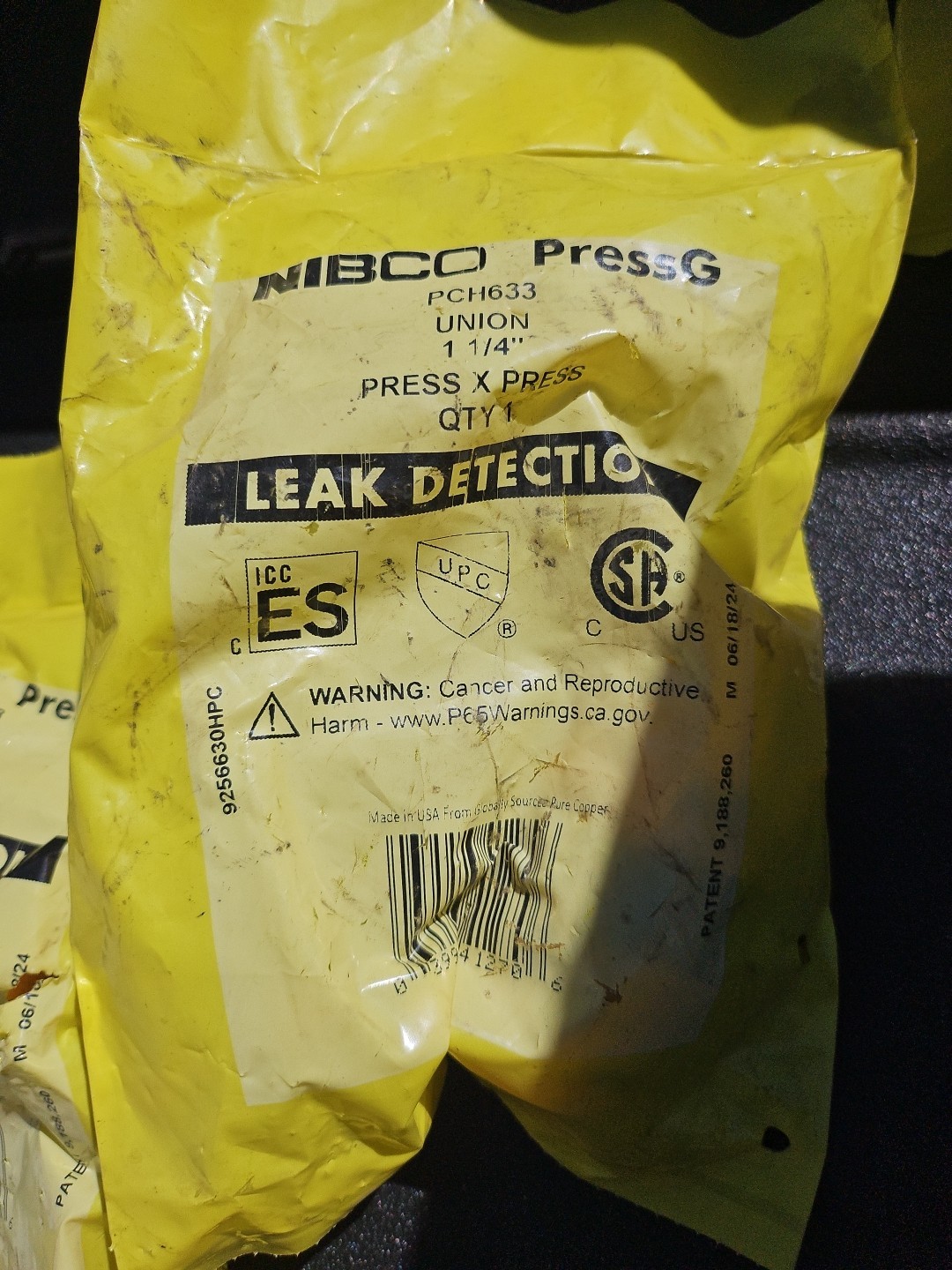Nibco 9256630Hpc Strt, Copper, Press-Fit 1 1/4", 1 1/4" Union