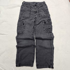 American Eagle y2k Women’s Gray Baggy Cargo Pants Pockets 28 Inseam 000 — photo 1