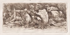Dioses del río river gods Mythology aguafuerte Salvator Rosa / Carlo Antonelli 1780