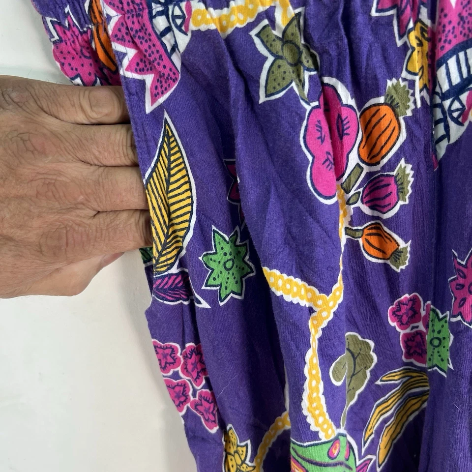 VTG IZOD Floral Bermuda Shorts Womens Size M 26X10 Wide Leg Elastic Waist - Image 3 of 4