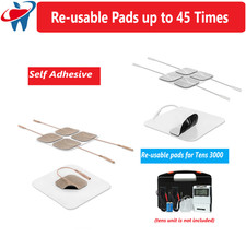 20 RE-USABLE PADS, FOR TENS 3000, 2X2 TAN CLOTH SELF-Adhesive Re-use up 45 times