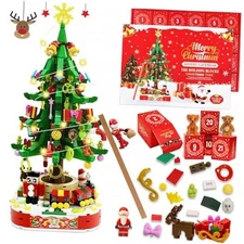 Advent Calendar 2025 - Christmas Tree Building Set 24 Days Christmas Countdown 