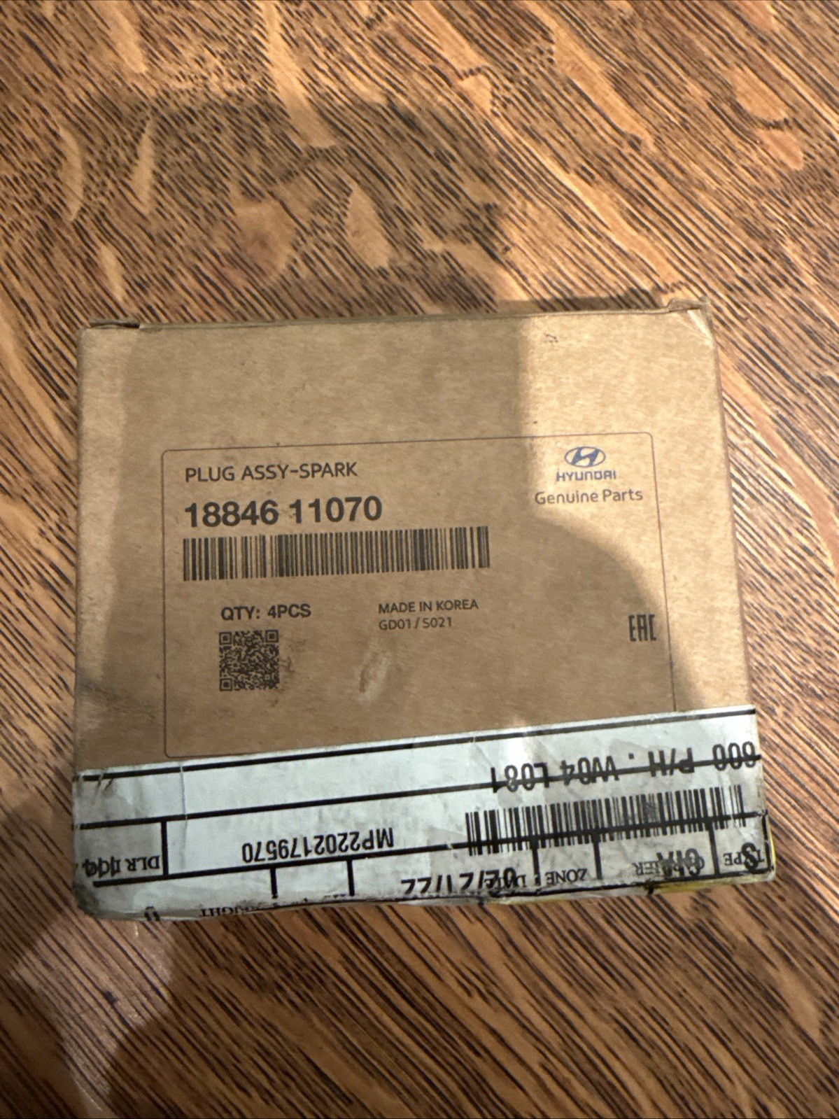 4PC GENUINE 18846-11070 SPARK PLUGS FOR 11-18 ELANTRA TUCSON FORTE SORENTO SOUL