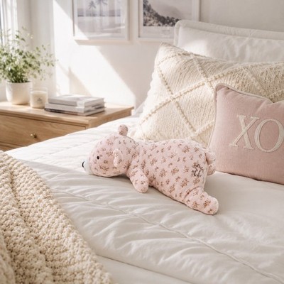 Hollister Target Pink Floral Bear Weighted Plush Throw Pillow Limited Ed 2026
