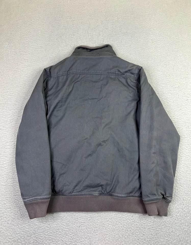 Chaqueta Hurley Para Hombre Pequeña Gris Bombardero Forrada de Vellón Bolsillos Tejidos Acanalados MJK0000100 Foto 2 de 4