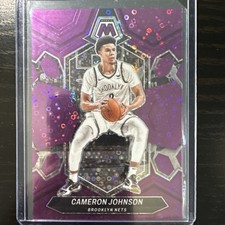 2023-24 Panini Mosaic Purple Prizm Nets Cameron Johnson 35/50