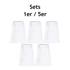 Basic Sch&uuml;rze 60x80cm K&uuml;chensch&uuml;rze Kellnersch&uuml;rze Kochsch&uuml;rze 190g/m&sup2; Weiss