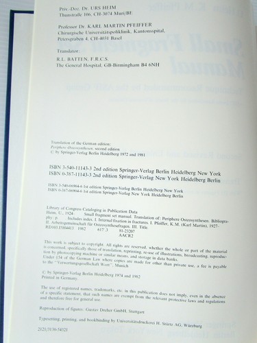 Small Fragment Set Manual Second Revised Enlarged Edition Heim & Pfeiffer - Picture 6 of 6