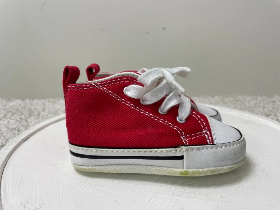 Zapatillas Converse Chuck Taylor All Star Zapatos Niño Pequeño 2 Lona Con Cordones Bajo Rojo Foto 3 de 4