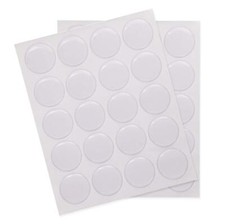 1Inch/25mm Clear Round Epoxy Resin Dome Stickers Circles Dots