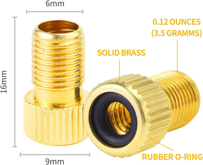 Brass Black Presta Valve Adapters Presta Valve Adapter for Air 