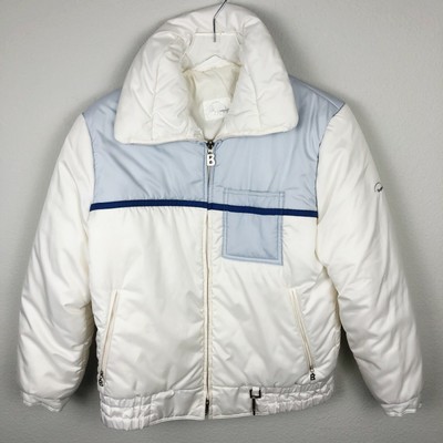 white puffer ski jacket