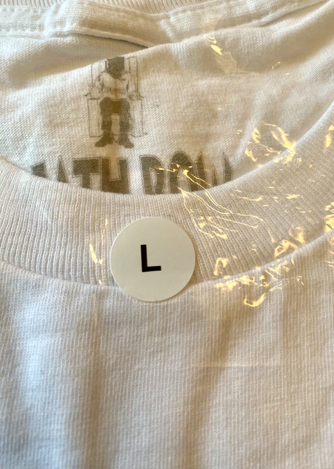 FILA Maglietta bianca Death Row Records da uomo taglia large cane da fischio Dr. Dre