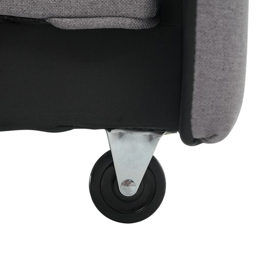 modernen Sofa mit Schlaffunktion Schlafsofa Klappsofa 127x75cm Leinenstoff Grau - Bild 16 von 16