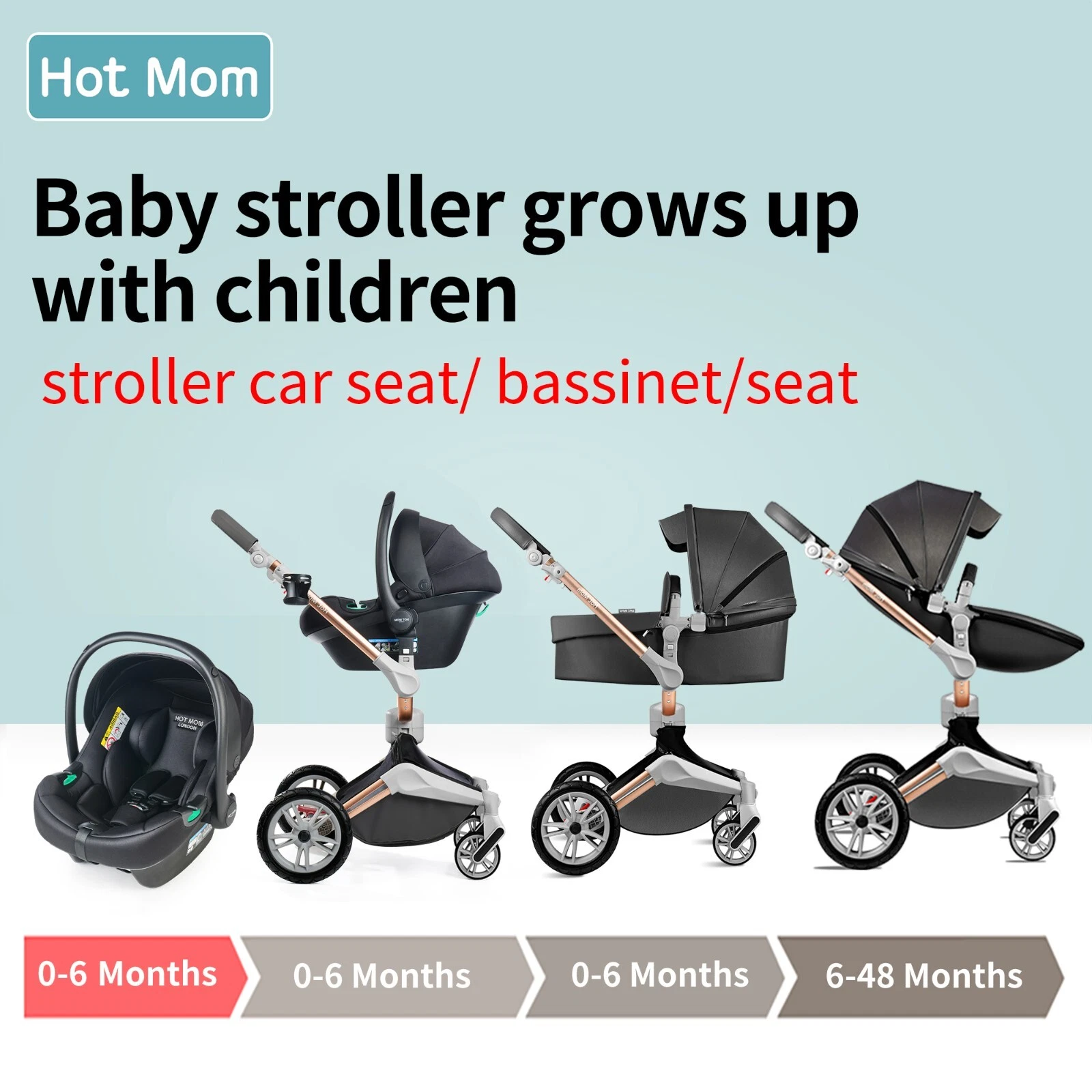 Hot mom baby best sale carriage with bassinet combo