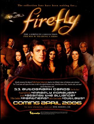 Firefly The Complete Collection Trading Card Dealer Sell Sheet Promotional Sale