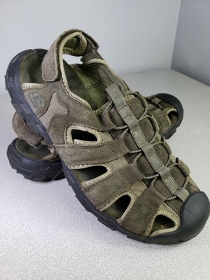 skechers sandals mens olive