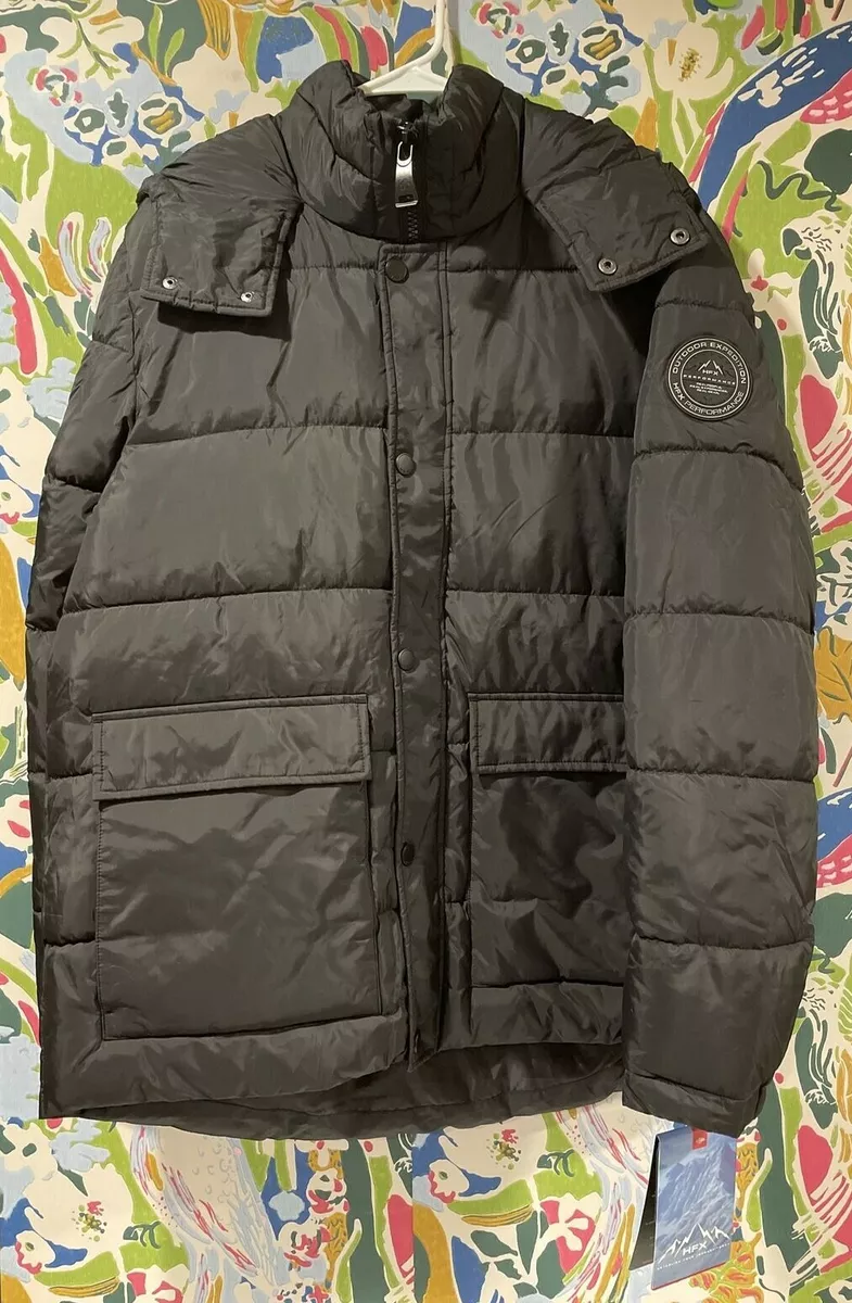 Halitech HFX Performance Men s Hooded Puffer Jacket Coat Size Medium in Black