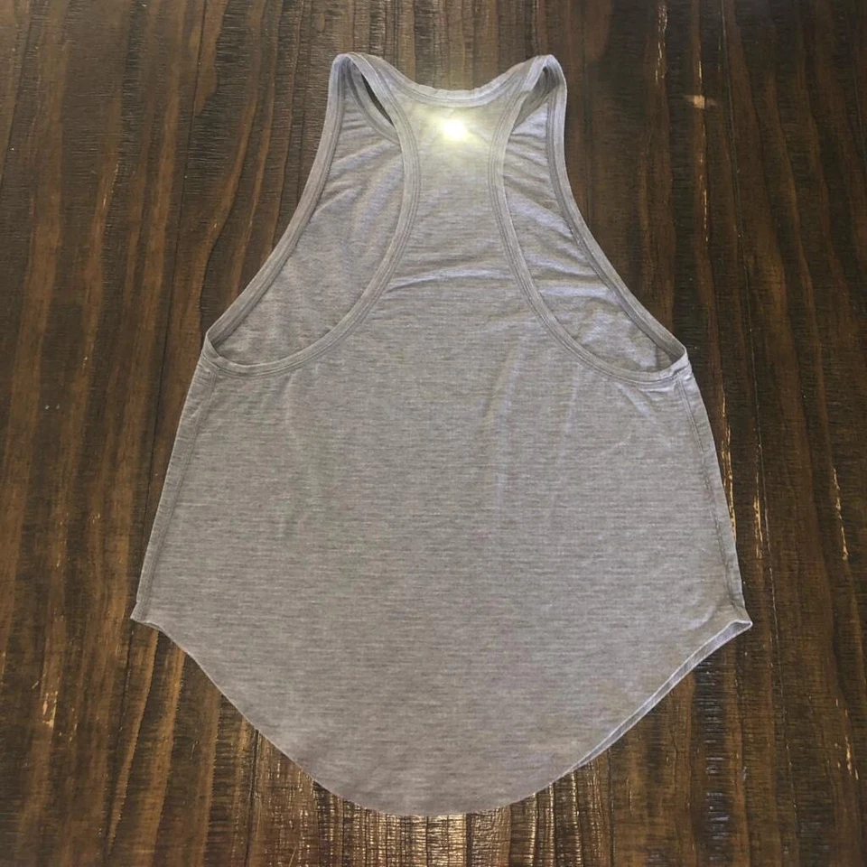 Lululemon Womens 4 ? Plank To Pike Tank Racerback Top Heathered Black Train Yoga - Image 3 of 4