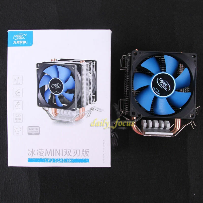 DEEPCOOL mini double tubes blade Cooler Fan for AMD FM1 FM2 AM2 AM3 AM4 - Image 2 of 4