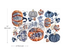 Redesign With Prima PUMPKIN PATCH GALORE Small Decor Transfer, Fall Decal