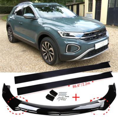 Spoilerschwert Frontspoiler Frontlippe + 86.6'' Seitenschweller Für VW T-ROC R