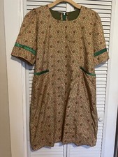 NIGERIAN AFRICAN Women  s Dress Size 3XL XXXL Handmade House Dress Kaftan Green