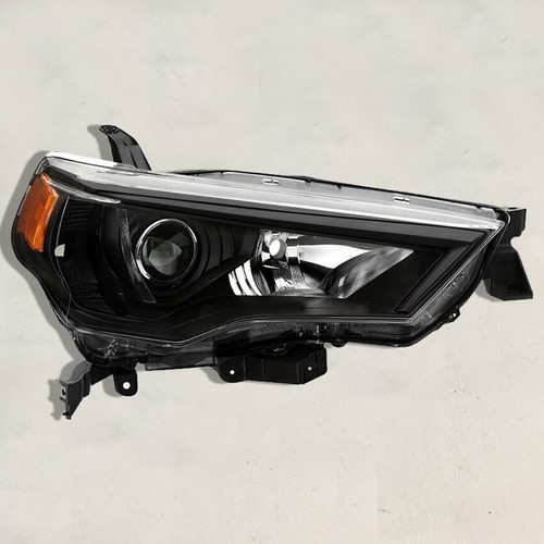 Front Headlight Replacement For 2014 2021 Toyota 4Runner Black Halogen Set 2pcs - Picture 3 of 7