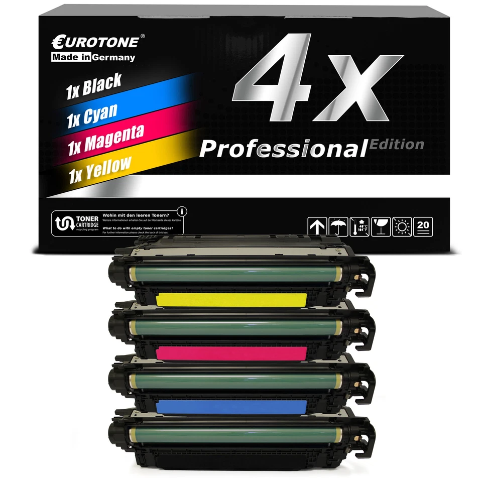 4x Eurotone PRO Toner ersetzt HP CE740A-43A CE740A CE741A CE742A CE743A 307A