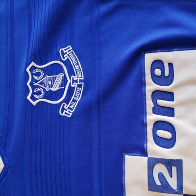 Chemise originale authentique Umbro Everton 1999/2000 domicile homme