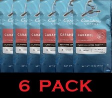 CARIBOU COFFEE CARAMEL Smooth Silky Ground Coffee 11 Oz Bag - 6 PACK