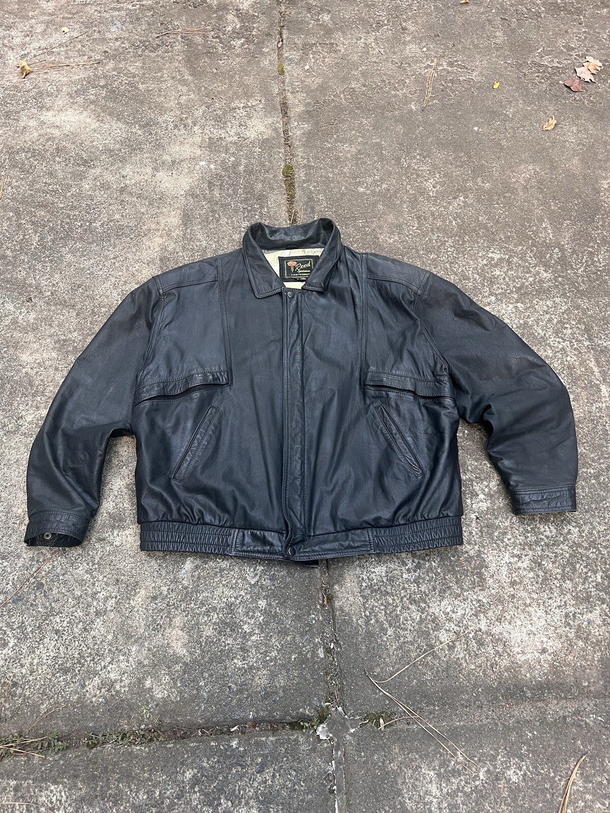 Leather Jacket Vintage Biker Y2k Grunge Bomber Detroit Carhartt Style Workwear-image